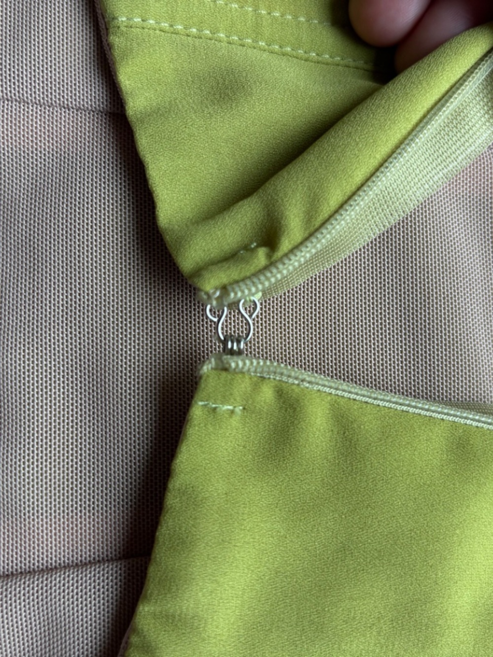White Fox Boutique Lime Green Strapless Corset Ruched Mini Dress Size Medium - Picture 14 of 15
